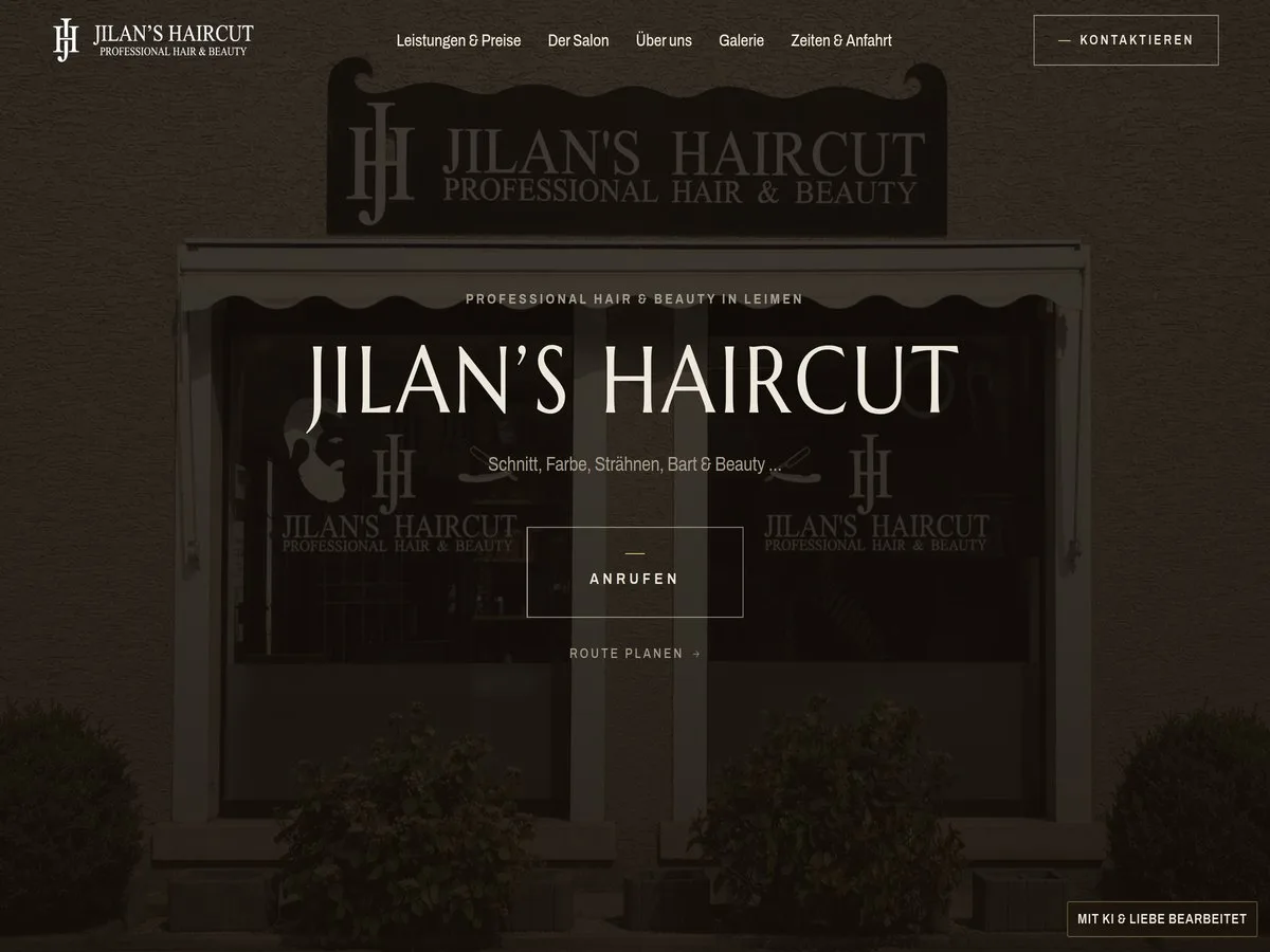 Startseite von Jilan’s Haircut
